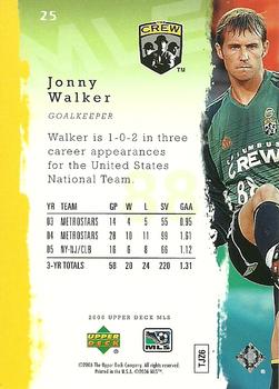 2006 Upper Deck MLS #25 Jonny Walker Back