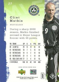2006 Upper Deck MLS #27 Clint Mathis Back