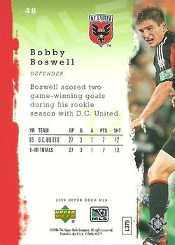 2006 Upper Deck MLS #48 Bobby Boswell Back