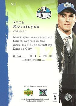 2006 Upper Deck MLS #53 Yura Movsisyan Back