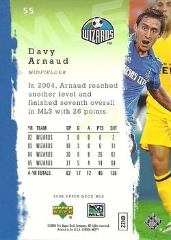 2006 Upper Deck MLS #55 Davy Arnaud Back