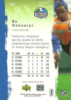 2006 Upper Deck MLS #58 Bo Oshoniyi Back