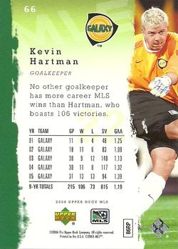 2006 Upper Deck MLS #66 Kevin Hartman Back