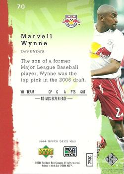 2006 Upper Deck MLS #70 Marvell Wynne Back