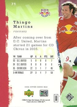 2006 Upper Deck MLS #71 Thiago Martins Back
