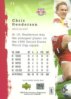2006 Upper Deck MLS #73 Chris Henderson Back