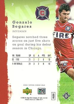 2006 Upper Deck MLS #7 Gonzalo Segares Back