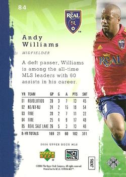 2006 Upper Deck MLS #84 Andy Williams Back