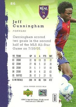 2006 Upper Deck MLS #86 Jeff Cunningham Back