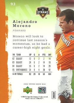 2006 Upper Deck MLS #93 Alejandro Moreno Back