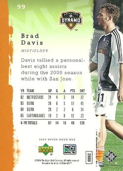 2006 Upper Deck MLS #99 Brad Davis Back