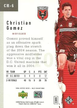 2006 Upper Deck MLS - Champions #CH-6 Christian Gomez Back