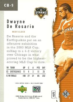 2006 Upper Deck MLS - Champions #CH-9 Dwayne De Rosario Back
