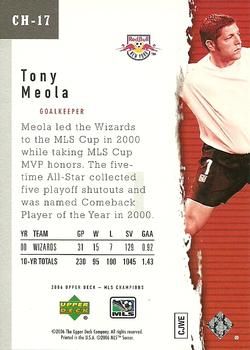 2006 Upper Deck MLS - Champions #CH-17 Tony Meola Back