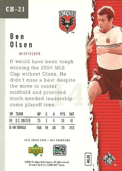 2006 Upper Deck MLS - Champions #CH-21 Ben Olsen Back