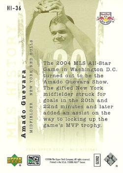 2006 Upper Deck MLS - History #HI-36 Amado Guevara Back