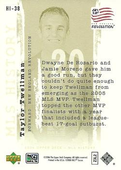 2006 Upper Deck MLS - History #HI-38 Taylor Twellman Back