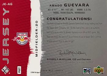 2006 Upper Deck MLS - Jerseys #JE-AG Amado Guevara Back