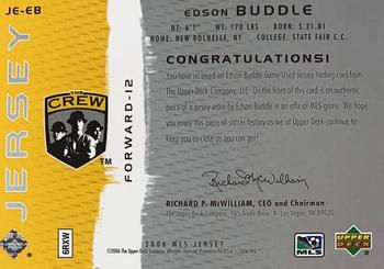 2006 Upper Deck MLS - Jerseys #JE-EB Edson Buddle Back