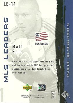 2006 Upper Deck MLS - Leaders #LE-14 Matt Reis Back