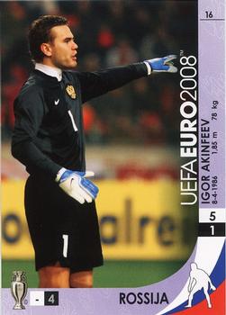 2008 Panini UEFA Euro #16 Igor Akinfeev Front