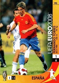 2008 Panini UEFA Euro #195 Fernando Torres Front