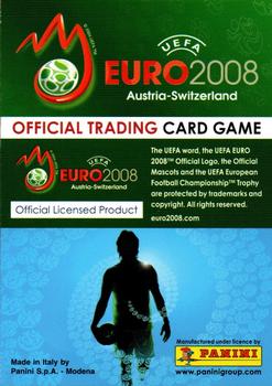 2008 Panini UEFA Euro #223 Checklist 1 Back