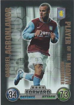 2007-08 Topps Match Attax Premier League Extra - Players of the Month #NNO Gabriel Agbonlahor Front