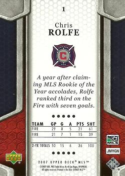 2007 Upper Deck MLS #1 Chris Rolfe Back