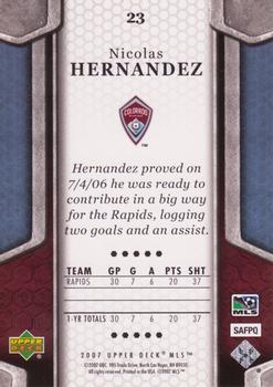 2007 Upper Deck MLS #23 Nicolas Hernandez Back