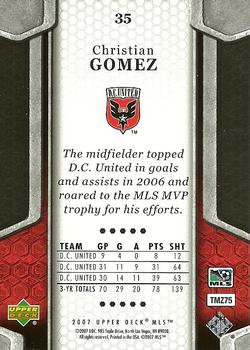 2007 Upper Deck MLS #35 Christian Gomez Back