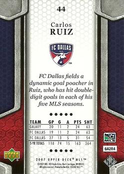 2007 Upper Deck MLS #44 Carlos Ruiz Back