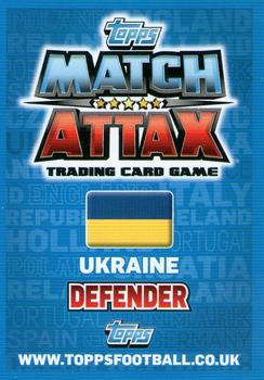 2012 Topps Match Attax Eurostars #178 Oleksandr Kucher Back