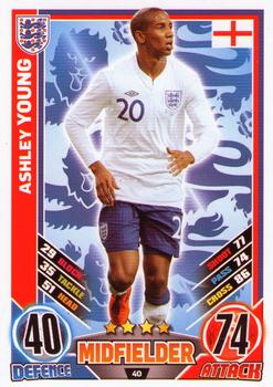 2012 Topps Match Attax Eurostars #40 Ashley Young Front