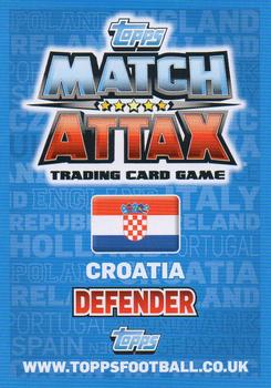 2012 Topps Match Attax Eurostars #4 Ivan Strinic Back