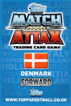 2012 Topps Match Attax Eurostars #25 Nicklas Bendtner Back