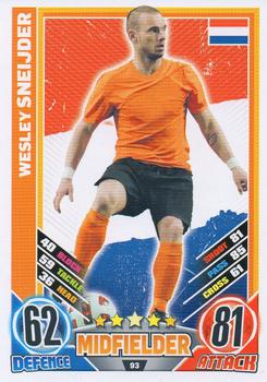 2012 Topps Match Attax Eurostars #93 Wesley Sneijder Front