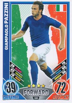 2012 Topps Match Attax Eurostars #108 Giampaolo Pazzini Front