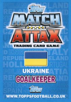 2012 Topps Match Attax Eurostars #177 Andriy Dikan Back