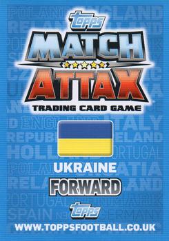 2012 Topps Match Attax Eurostars #180 Artem Milevskiy Back