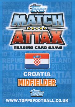 2012 Topps Match Attax Eurostars #183 Luka Modric Back