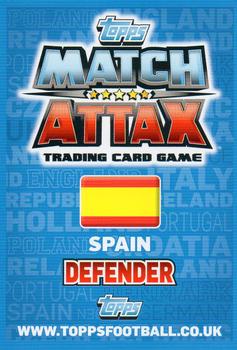 2012 Topps Match Attax Eurostars #205 Sergio Ramos Back