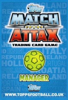 2012 Topps Match Attax Eurostars #223 Bert Van Marwijk Back