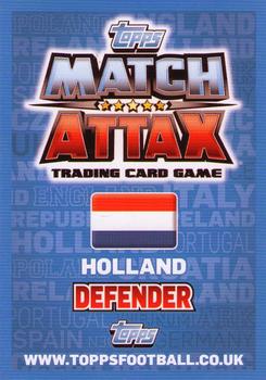 2012 Topps Match Attax Eurostars #92 John Heitinga Back