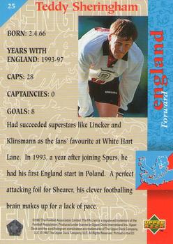 1998 Upper Deck England #25 Teddy Sheringham Back