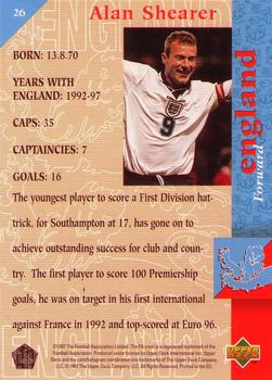 1998 Upper Deck England #26 Alan Shearer Back