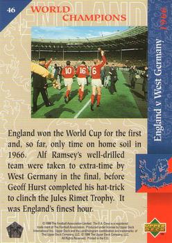 1998 Upper Deck England #46 England vs West Germany Back