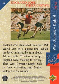 1998 Upper Deck England #57 West Germany vs England Back