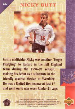 1998 Upper Deck England #66 Nicky Butt Back