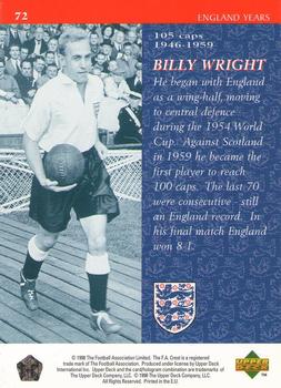 1998 Upper Deck England #72 Billy Wright Back